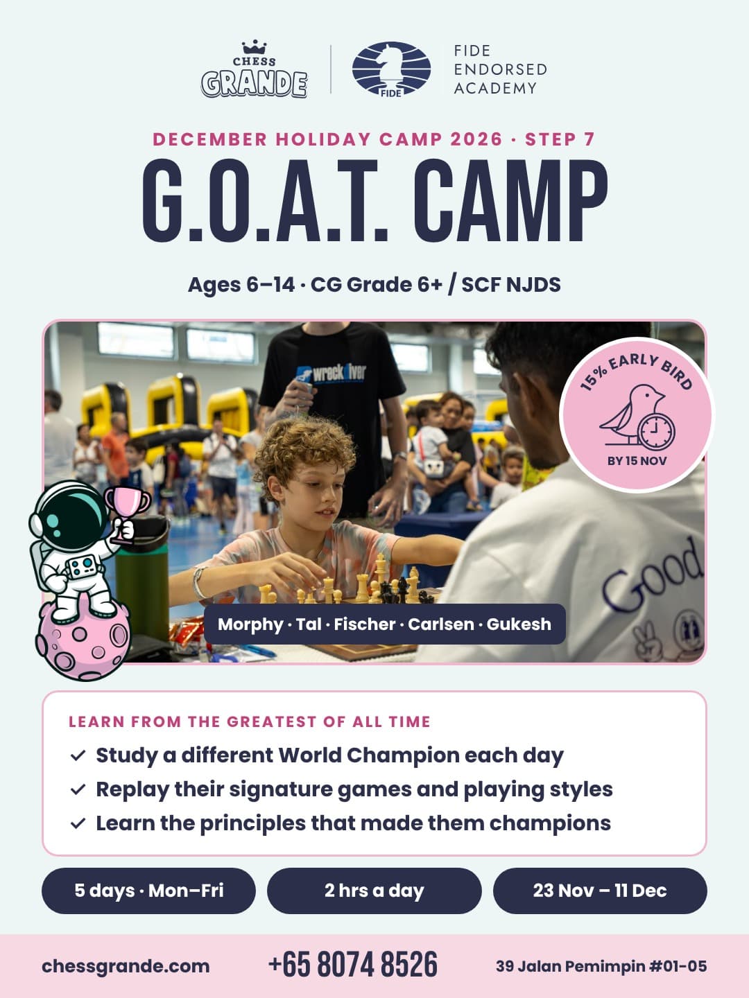 December Holiday Camp - G.O.A.T. Camp (23–27 Nov, Morning)