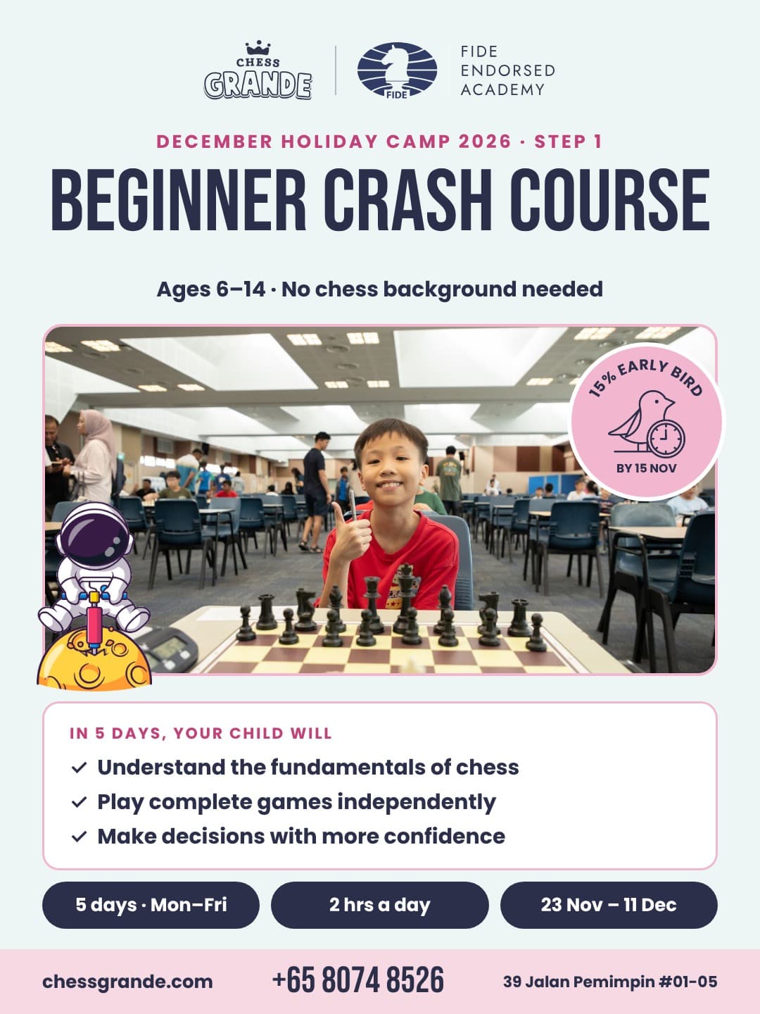 December Holiday Camp - Beginner Crash Course (30 Nov–4 Dec, Afternoon)