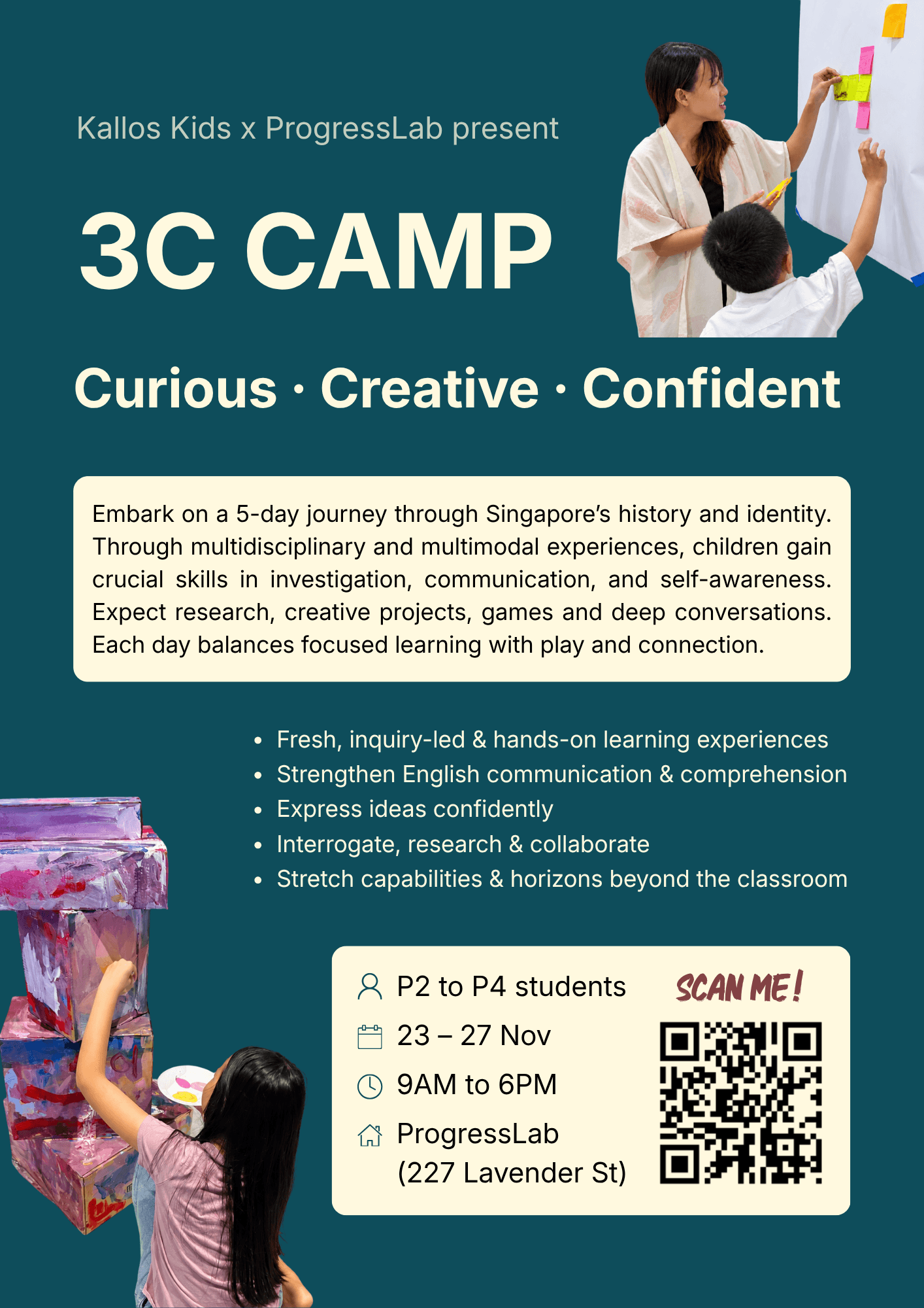 3C November Holiday Camp: Curious, Creative, Confident (Pri 2-4)
