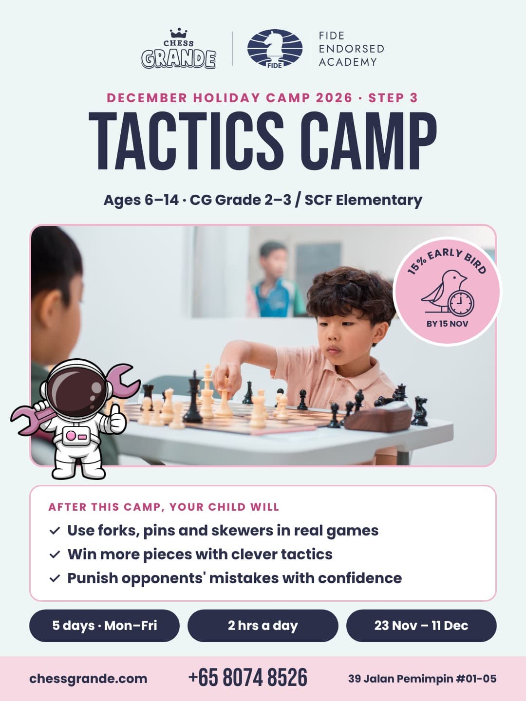 December Holiday Camp - Tactics Camp (30 Nov–4 Dec, Morning)