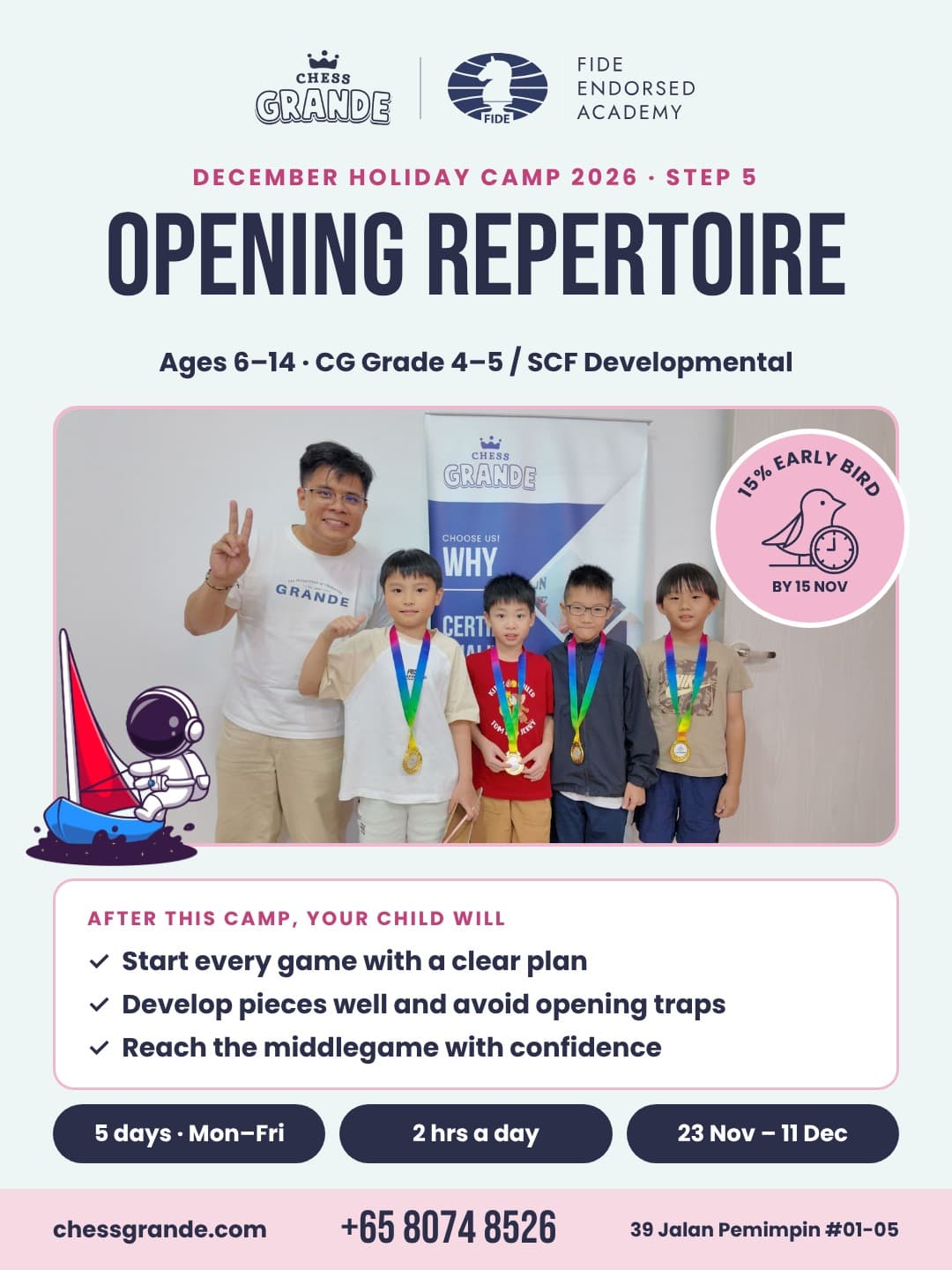 December Holiday Camp - Opening Repertoire Camp (30 Nov–4 Dec, Afternoon)